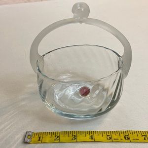 Lalique? Crystal art glass basket